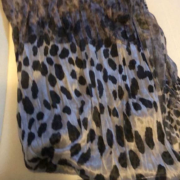 animal print Silky scarf gray and black - Picture 2 of 4